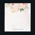 Peony and Gold Foil Bloom Notepad<br><div class="desc">Designed to coordinate with our Peony and Gold collection, this customisable matching personalisable notepad features luscious pink and gold peony flowers with green foliage on a watercolour background. For more advanced customisation of this design, e.g. changing layout, font or text size please click the "CUSTOMIZE" button above. Please note, gold...</div>