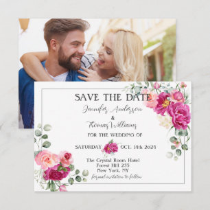 Peony and Rose Greenery   Save The Date