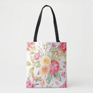 Peony and Roses Tote Bag