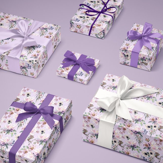 Peony Anemone Hellebore Eucalyptus Orchid Pink Wrapping Paper (Peony Anemone Hellebore Eucalyptus Orchid Pink Wrapping Paper)