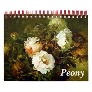 Peony Art Calendar (5.5” x 7”)