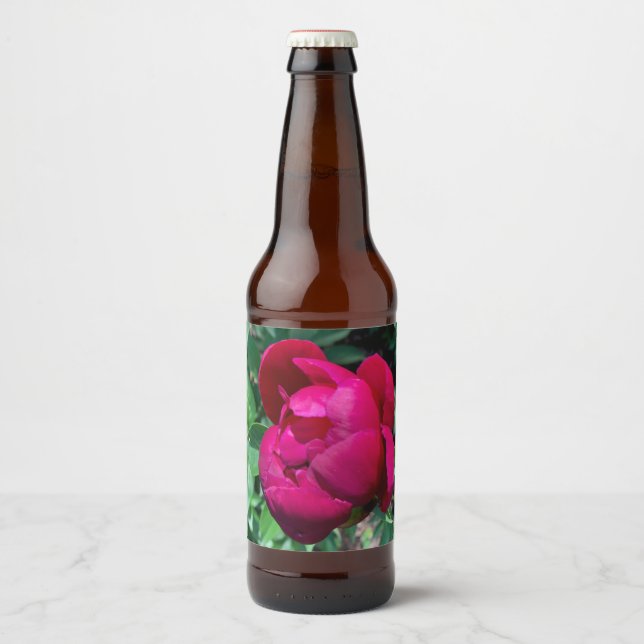 Peony Beer Bottle Label (Front)