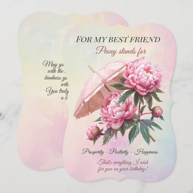 Peony Best Friend Birthday (Front/Back)