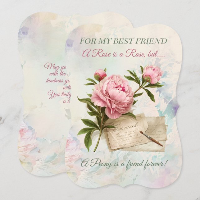 Peony Best Friend Birthday (Front/Back)