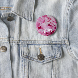 Peony Blossom Rose for flower and garden lovers 6 Cm Round Badge
