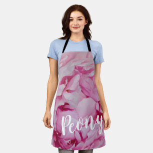 Peony Blossom Rose for flower and garden lovers Apron