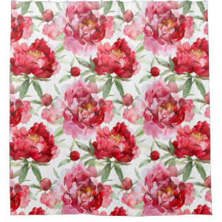 Peony blossoms shower curtain