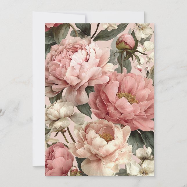 Peony Blush | Soft Pastels  Invitation (Front)