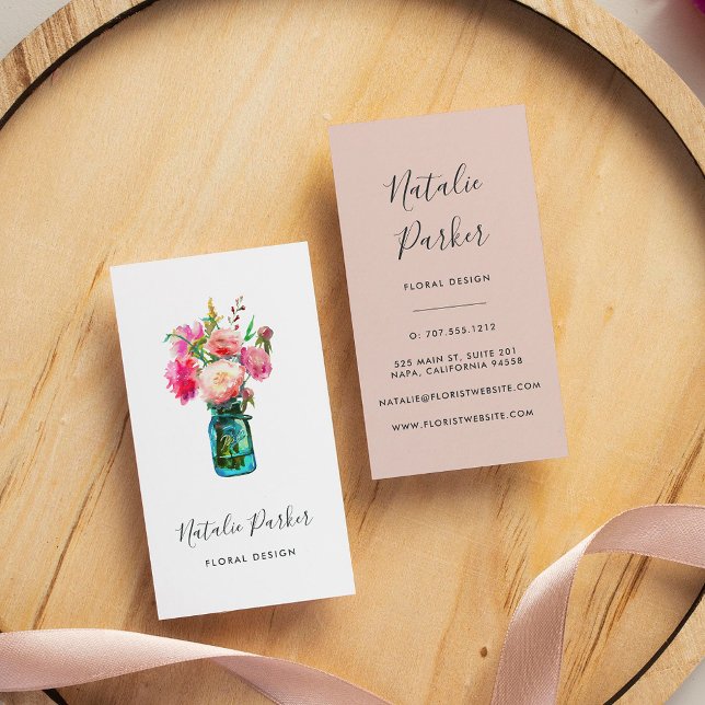 Peony Bouquet Business Card (Creator Uploaded)