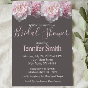 Peony Bridal Shower Invitation