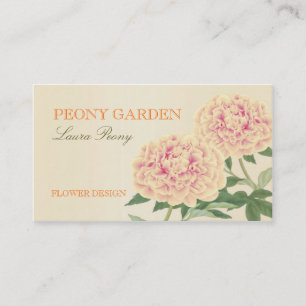 Peony Business Card (Orange)