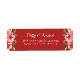 Peony Chinese wedding tea ceremony return address 