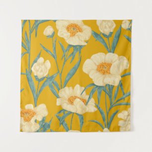 Peony Claire de Lune Vintage Tapestry