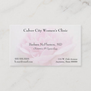 Peony closeup business card