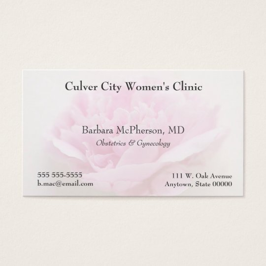 Peony closeup business card