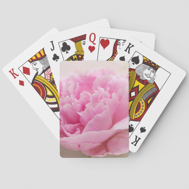 Peony closeup playing cards (Back)