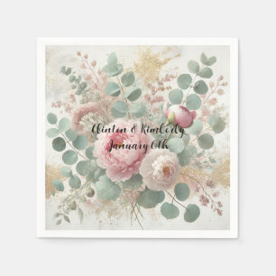 Peony Drama Light Paper & Party Napkins
