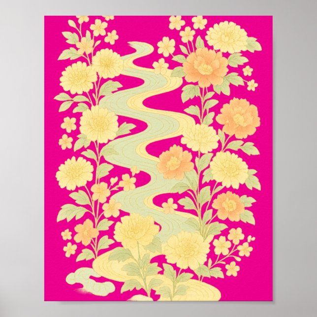 Peony Dreams by the Stream Poster (Front)