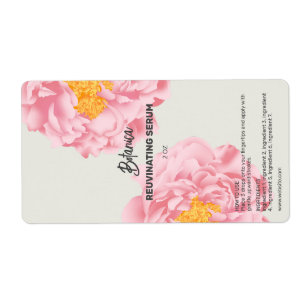 Peony Dropper Bottle Labels