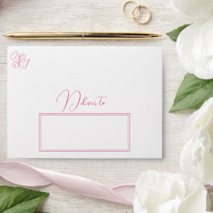 Peony Elegance Wedding Envelope