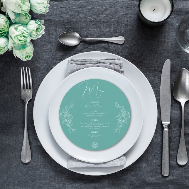 Peony Elegance Wedding Menu (Creator Uploaded)