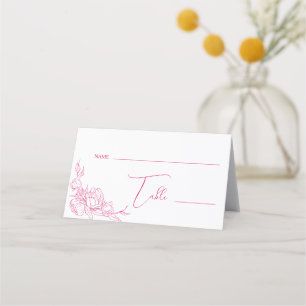 Peony Elegance Wedding Place Card