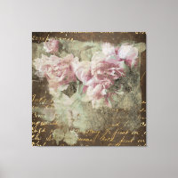 ** Peony Floral AR23 Handwriting Vintage Victorian