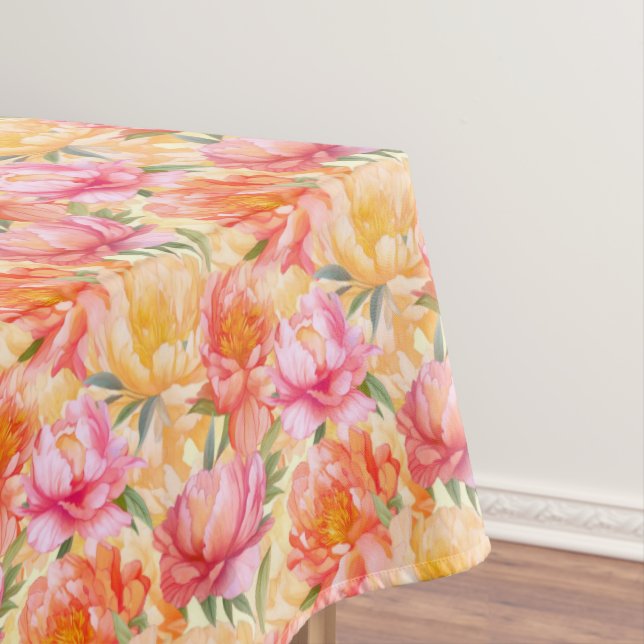 Peony Floral Cotton Tablecloth (In Situ)