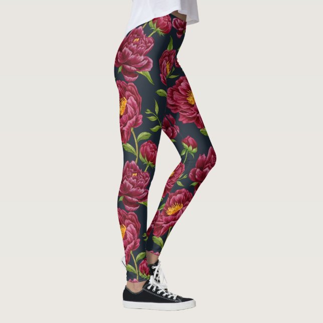 peony floral leggings (Right)