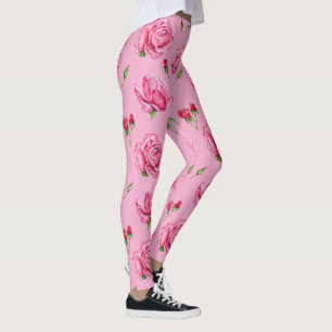 peony floral leggings