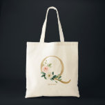 Peony Floral Letter Q Gold Monogram Bridesmaid Tote Bag<br><div class="desc">Floral letter Q monogram tote bag features watercolor floral bouquet of white and blush pink peonies and roses, greenery accent and faux gold foil letter. This letter Q floral bridesmaid monogram tote bag is perfect for weddings, showers, birthdays and so much more. Personalise by adding names or a short phrase....</div>