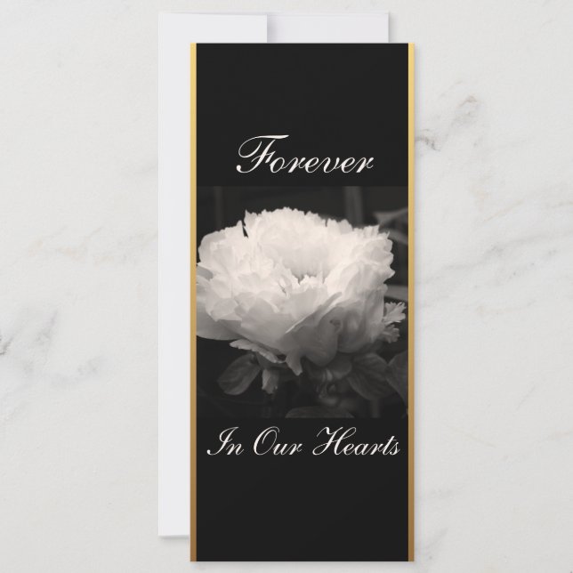 Peony Floral Photography 3 Funeral Announcement (Front)