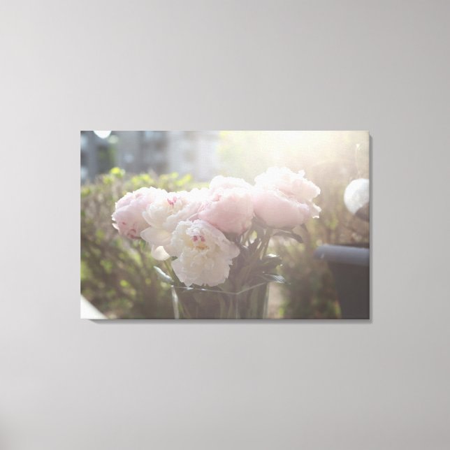 Peony Flower Canvas Artwork (Front)