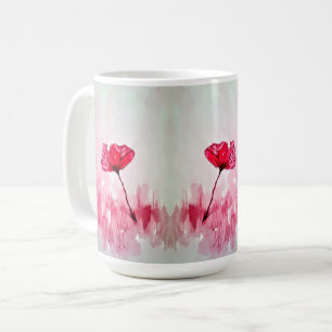 Peony flower coffee mug
