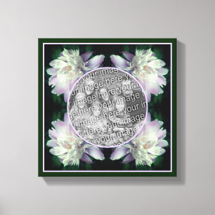 Peony Flower Frame Create Your Own Photo Canvas Print