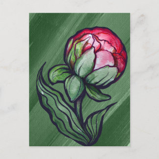 Peony Flower Peonies Gardener art Pink Postcard