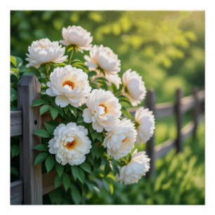 Peony Flower Poster