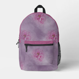 Peony Flower Printed Backpack