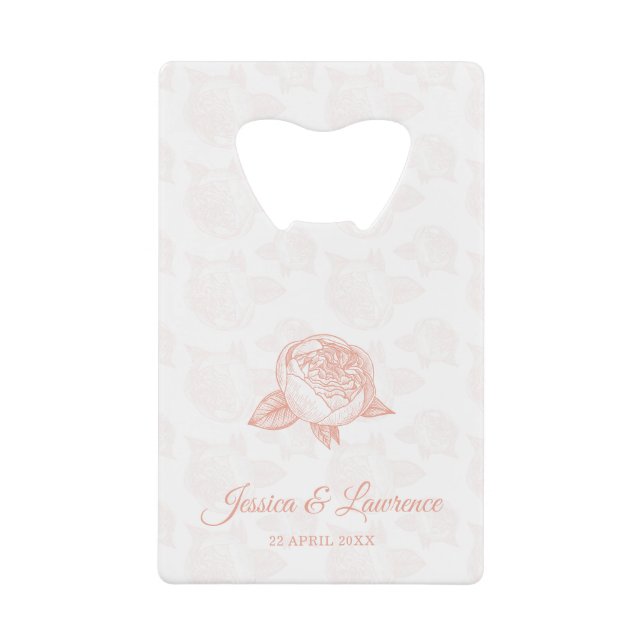 Peony Flower Wedding Gift Favour (Front)