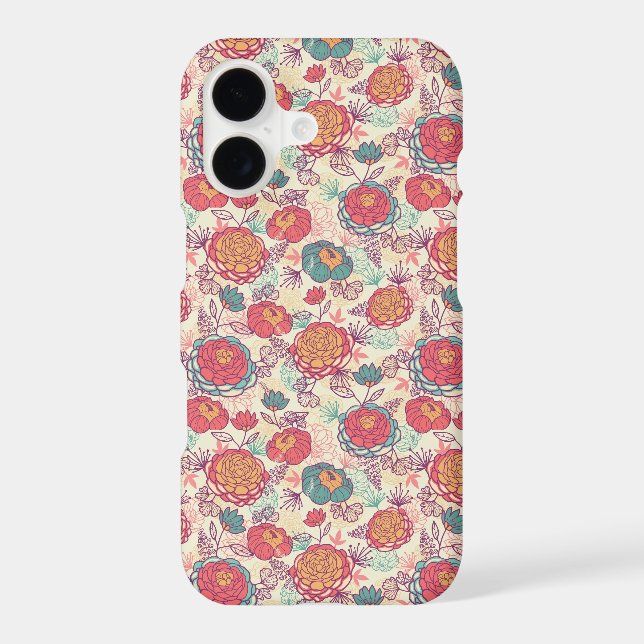 Peony flowers and leaves pattern (Back)