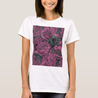 Peony flowers and moths T-Shirt