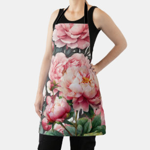 Peony Flowers Apron