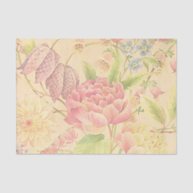 Peony Flowers Tissue Paper (Front)