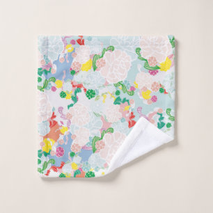 Peony Flowers Wash Cloth