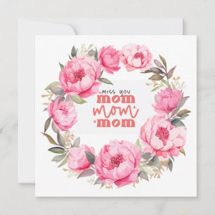 Peony for Mum on Mother's Day Holiday Card