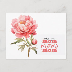 Peony for Mum on Mother's Day Postcard