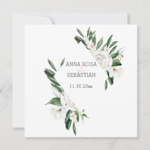 *~* PEONY Frame AR15 QR RSVP Floral Wedding Invita Invitation