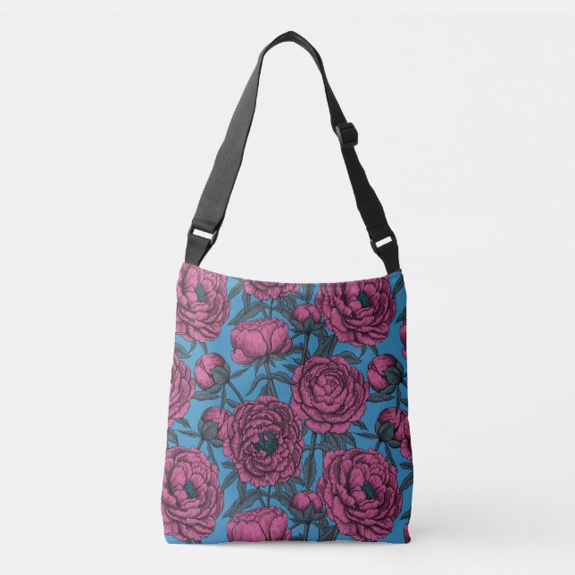 Peony garden crossbody bag (Front)