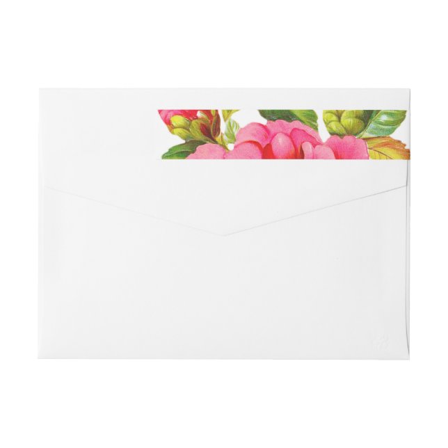 Peony Garden Floral | Bridal Shower Address Labels (Back)