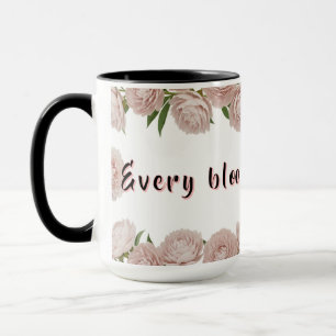 Peony Grace Elegant Floral Art Mug